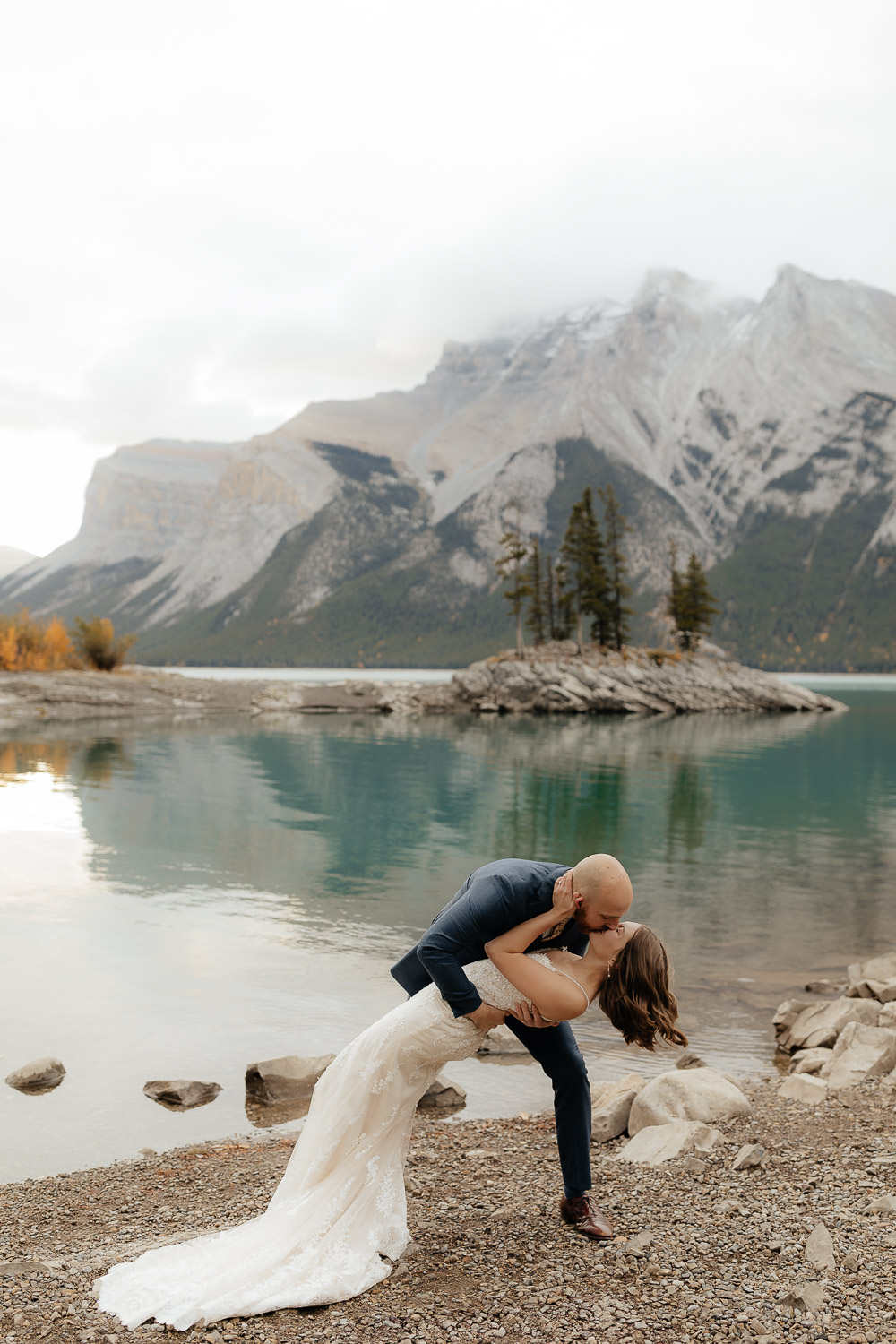 banff elopement, lake minnewanka
